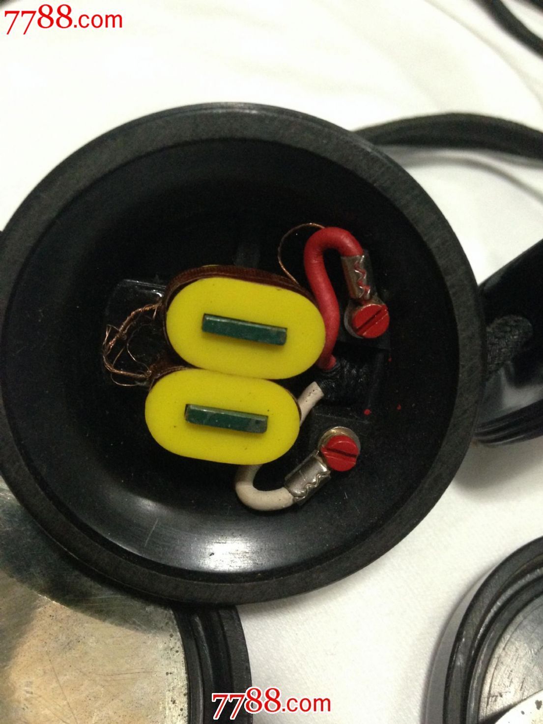 矿石收音机高阻2000欧耳机上海公私合营中华电工厂出,中华牌